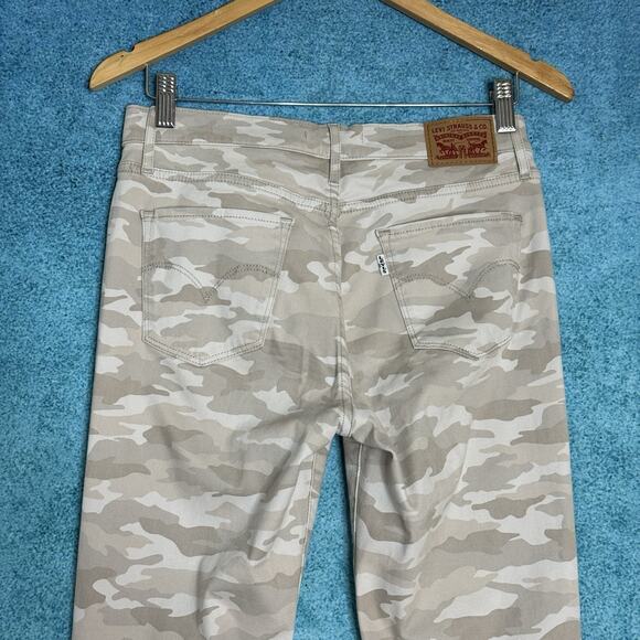 Levi’s 720 High-Rise Super Skinny Women’s Size 28 Camo White Beige Stretch - Picture 11 of 16